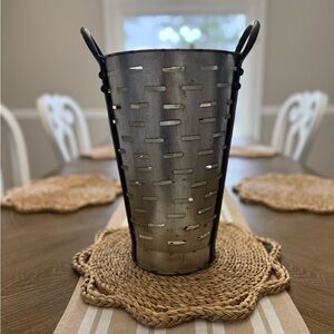 Large Galvanized Olive Bucket